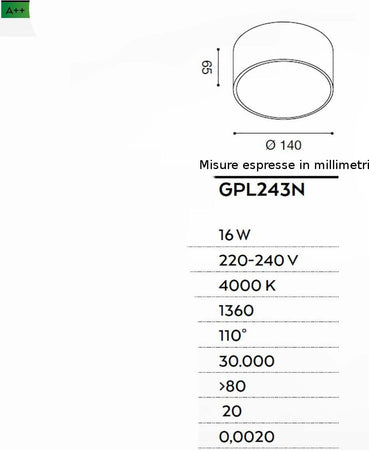 Plafoniera-alluminio-Gea-Led-CLOE-65-GPL243N-lampada-soffitto-moderna