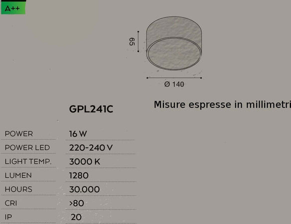 Plafoniera-alluminio-metacrilato-Gea-Led-CLOE-65-GPL241C-LED-lampada-soffitto-tonda-moderna