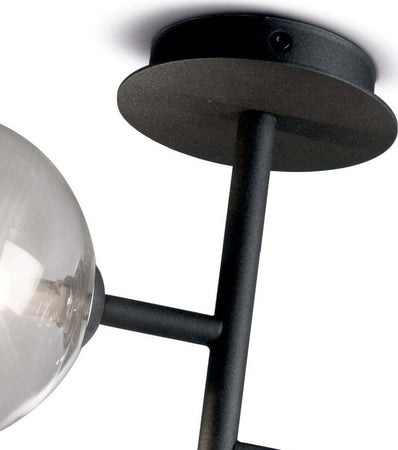 Plafoniera-applique-moderna-Illuminando-BOLLE-AP-2-NR-G9-LED-metallo-vetro-lampada-soffitto-parete