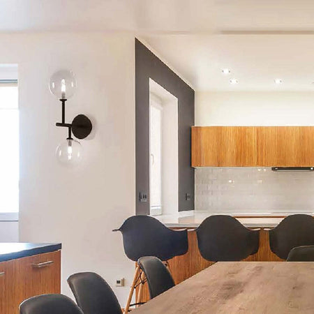 Plafoniera-applique-moderna-Illuminando-BOLLE-AP-2-NR-G9-LED-metallo-vetro-lampada-soffitto-parete