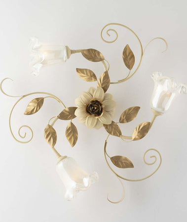 Plafoniera-Arte-Povera-Cesto-Avorio-E-Oro-3-Luci-E14