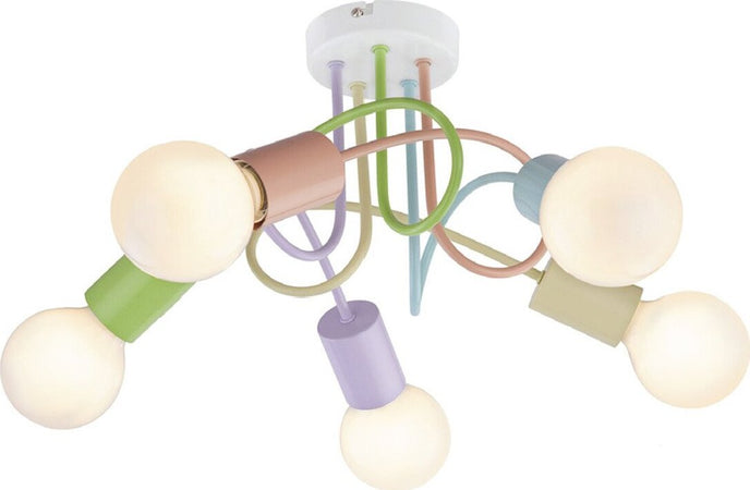 Plafoniera-cameretta-Darklight-LINETT-DRX6364-E27-LED-metallo-lampada-soffitto