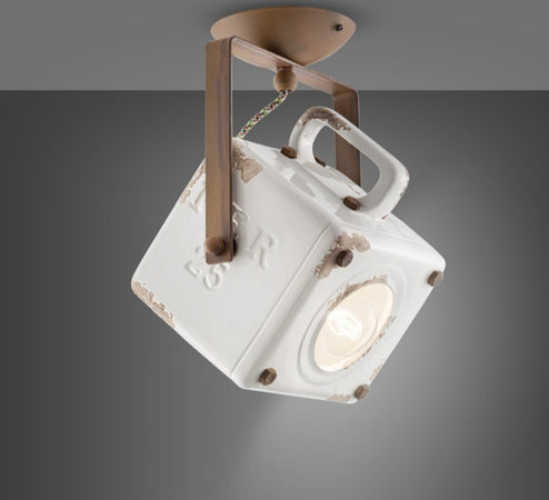 Plafoniera-ceramica-Ferroluce-Retrò-INDUSTRIAL-C1653-VIB-E27-LED-orientabile-lampada-soffitto-parete