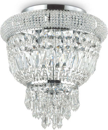 Plafoniera-Classica-Dubai-Metallo-Cristallo-Cromo-3-Luci-E14