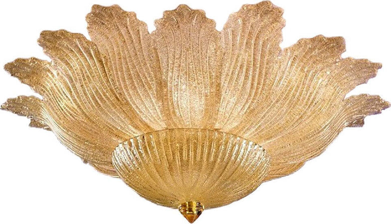 Plafoniera-classica-Due-P-illuminazione-2519-PLG-E14-LED-vetro-graniglia-lampada-soffitto