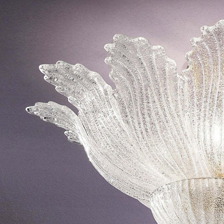 Plafoniera-classica-Due-P-illuminazione-2519-PLG-E14-LED-vetro-graniglia-lampada-soffitto