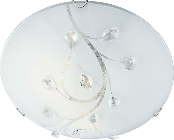 Plafoniera-Classica-Dunkerque-Acciaio-Bianco-Vetro-Cromo-1-Luce-E27-D30Cm
