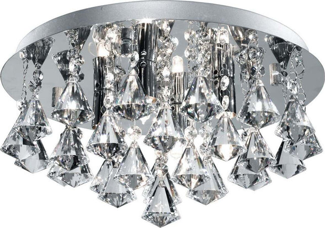 Plafoniera-Classica-Hanna-Acciaio-Cromo-Vetro-Trasparente-4-Luci-G9