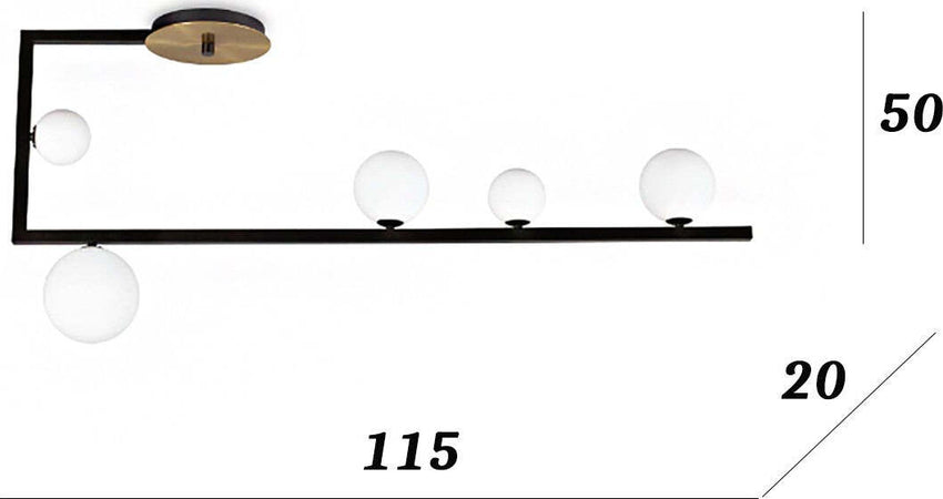 Plafoniera-classica-Ideal-Lux-BIRDS-273631-G9-LED-lampada-soffitto-sfera