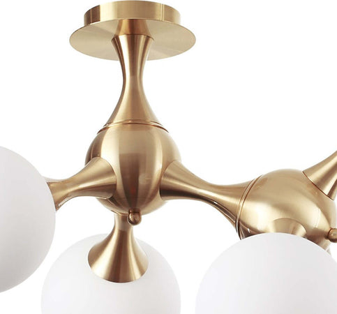 Plafoniera-classica-Ideal-Lux-NODI-OTTONE-PL5-241050-E14-LED-vetro-lampada-soffitto