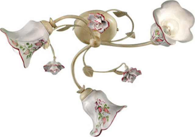 Plafoniera-Classica-Pisa-Metallo-E-Ceramica-Bianco-Sfumato-Oro-3-Luci-E14