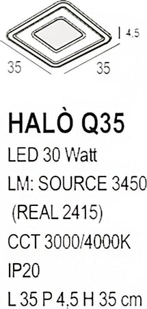 Plafoniera-classica-Promoingross-HALO-Q35-RU-LED-CCT-3450LM-lampada-soffitto-quadrata