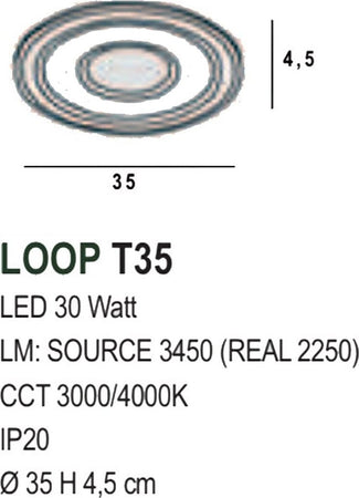 Plafoniera-classica-Promoingross-LOOP-T-RU-LED-CCT-lampada-soffitto-parete-tonda