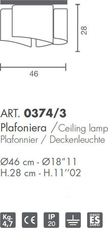 Plafoniera-classica-Selene-illuminazione-PAPIRO-0374-006-033-E27-LED-vetro-lampada-soffitto