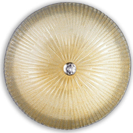 Plafoniera-Classica-Shell-Vetro-Ambra-6-Luci-E27