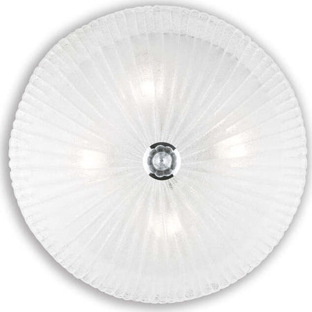 Plafoniera-Classica-Shell-Vetro-Trasparente-4-Luci-E27