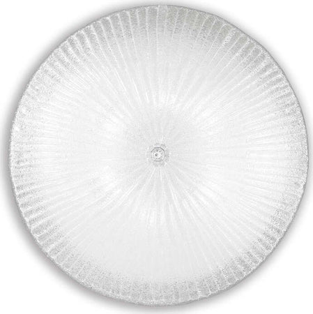 Plafoniera-Classica-Shell-Vetro-Trasparente-6-Luci-E27