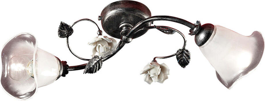 Plafoniera-Classica-Siena-Metallo-E-Ceramica-Nero-Sfumato-Argento-2-Luci-E14