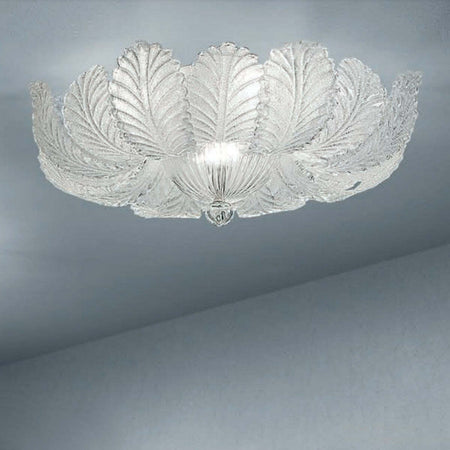 Plafoniera-classica-Sylcom-LOREDAN-1400-64-E27-E14-LED-vetro-graniglia-murano-lampada-soffitto
