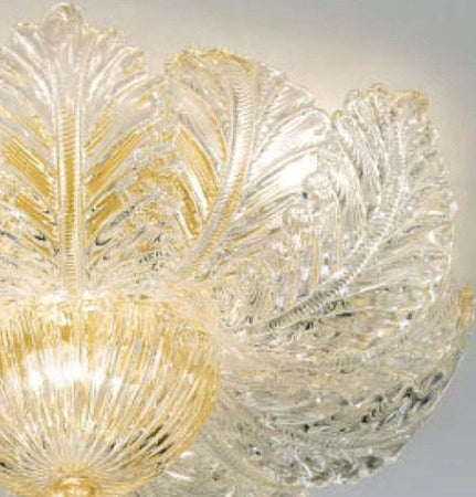 Plafoniera-classica-Sylcom-LOREDAN-1400-64-E27-E14-LED-vetro-graniglia-murano-lampada-soffitto