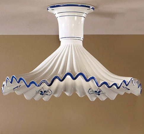 Plafoniera-classico-Due-P-illuminazione-ANNA-PL40-E27-LED-ceramica-lampada-soffitto