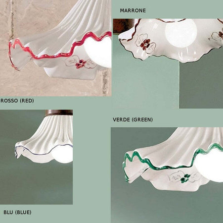 Plafoniera-classico-Due-P-illuminazione-ANNA-PL40-E27-LED-ceramica-lampada-soffitto