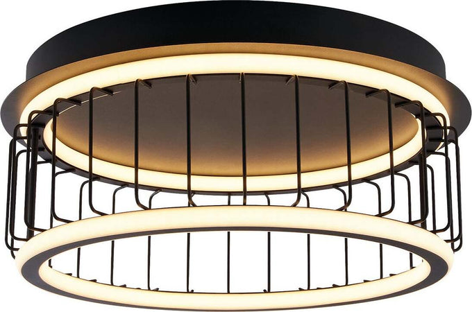 Plafoniera-Contemporanea-Circolo-Alluminio-Bianco-Silicone-Nero-Led-40W-3000K