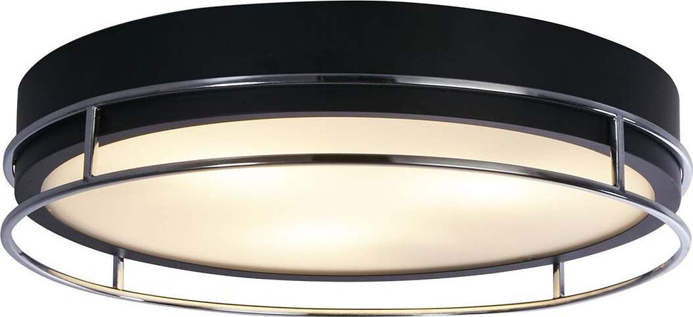 Plafoniera-Contemporanea-Fenice-Acciaio-Nero-E-Cromo-Vetro-3-Luci-E14-40Cm