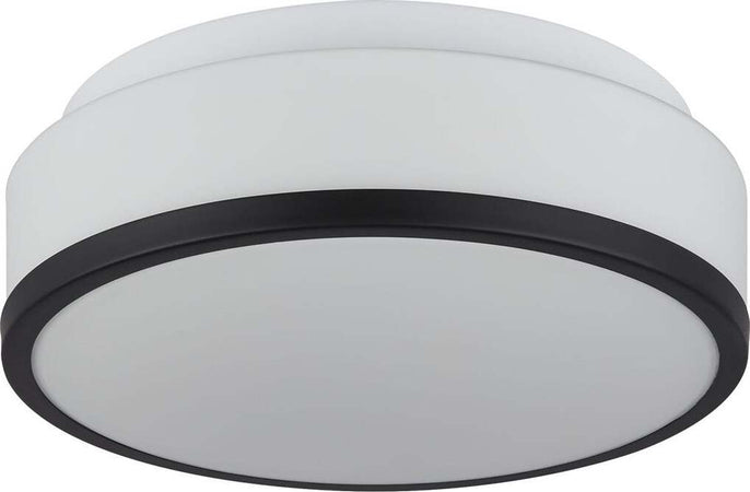 Plafoniera-Contemporanea-Formaggio-Acciaio-Bianco-Vetro-Nero-1-Luce-E27