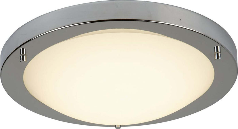 Plafoniera-Contemporanea-Ginevra-Acciaio-Argento-Vetro-Bianco-Led-13W-3000K