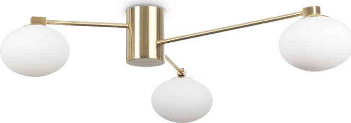 Plafoniera-Contemporanea-Hermes-Metallo-Ottone-3-Luci-G9-3W-3000K-Luce-Calda