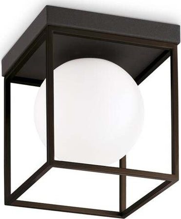 Plafoniera-Contemporanea-Lingotto-Metallo-Nero-1-Luce-E14-28W-Ip20