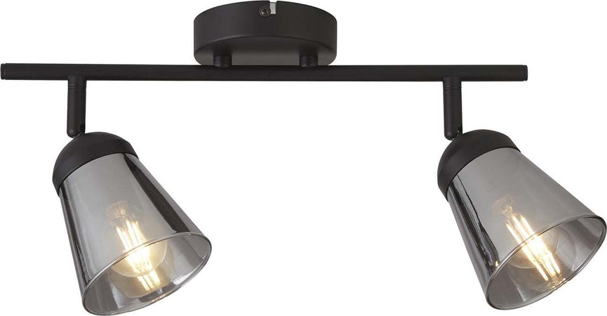Plafoniera-Contemporanea-Mega-Acciaio-Nero-Fumè-2-Luci-E14
