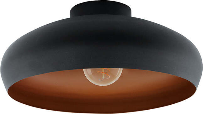 Plafoniera-Contemporanea-Mogano-1-Luce-Acciaio-Nero-E-Rame