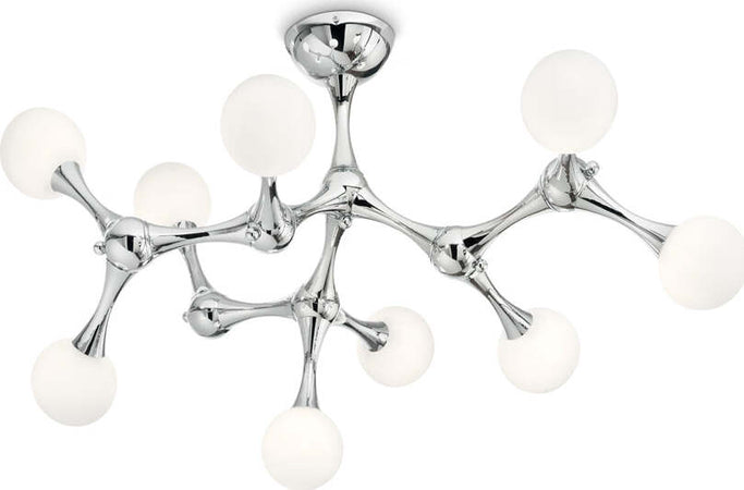 Plafoniera-Contemporanea-Nodino-Metallo-Cromo-9-Luci-G9-3W-3000K-Luce-Calda