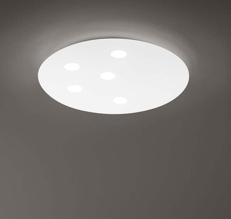 Plafoniera-Contemporanea-Random-Alluminio-Bianco-Led-Integrato-45W