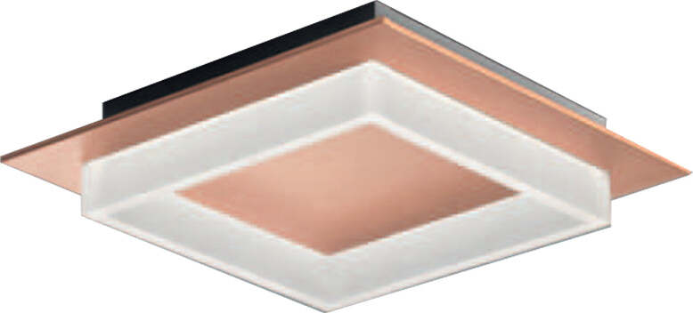 Plafoniera-Contemporanea-Square-Metallo-Oro-Rosato-Led-40W