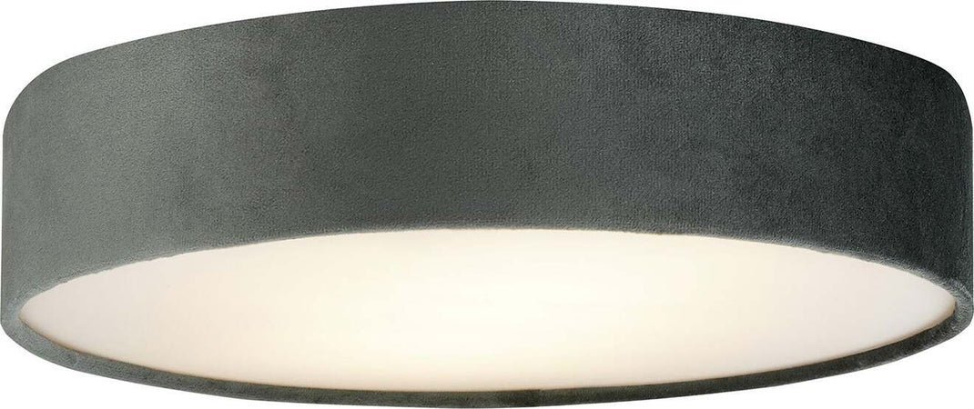 Plafoniera-Contemporanea-Tamburo-Acciaio-Grigio-Tessuto-Bianco-3-Luci-E27