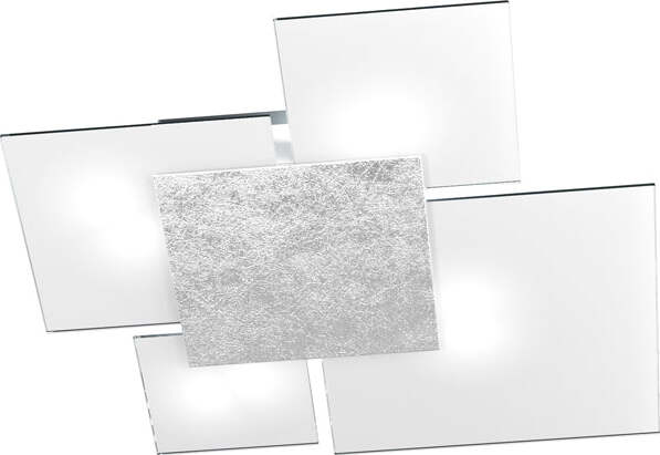 Plafoniera-Contemporanea-Upgrade-Metallo-Foglia-Argento-E-Vetro-4-Luci-E27-71Cm