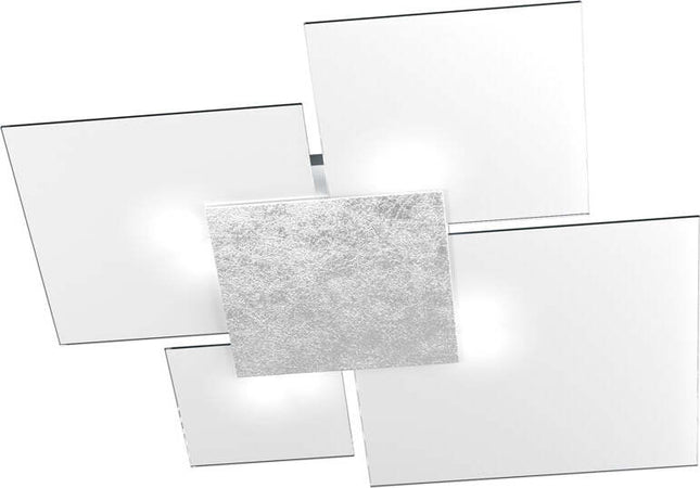 Plafoniera-Contemporanea-Upgrade-Metallo-Foglia-Argento-E-Vetro-4-Luci-E27-91Cm