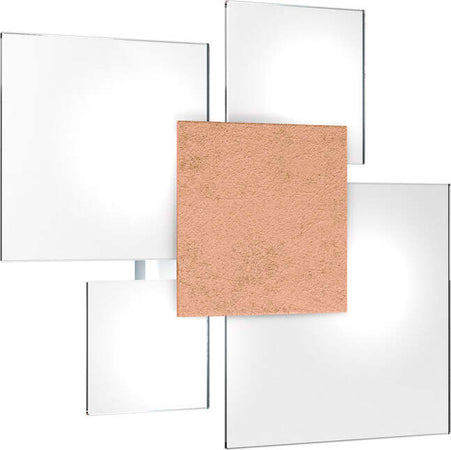 Plafoniera-Contemporanea-Upgrade-Metallo-Foglia-Rame-E-Vetro-4-Luci-E27-46Cm