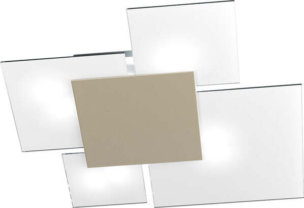 Plafoniera-Contemporanea-Upgrade-Metallo-Sabbia-E-Vetro-4-Luci-E27-71Cm