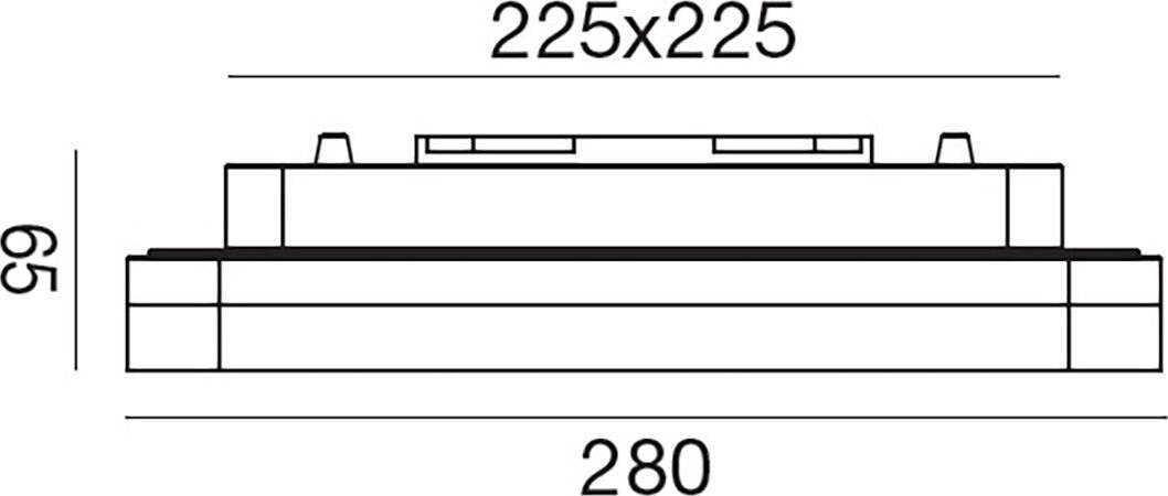 Plafoniera-esterno-Gea-Led-ALBA-Q-GES832-IP66-1620Lm-4000°K-lampada-soffitto-moderna