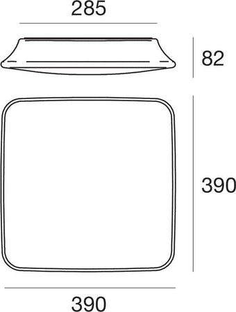 Plafoniera-esterno-Linea-Light-Group-MYWHITE-Q-7808-16W-LED-IP65-polietilene-lampada-soffitto-parete