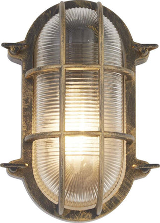 Plafoniera-Esterno-Vintage---Decò-Paratia-Alluminio-Nero-Oro-1-Luce-E27