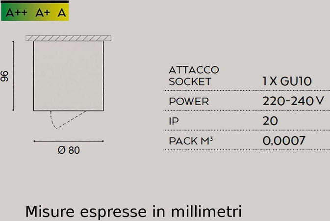 Plafoniera-Gea-Led-NOTUS-R-GFA352-GU10-LED-nero-lampada-soffitto-orientabile-moderna-alluminio
