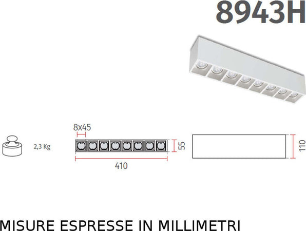 Plafoniera-gesso-Belfiore-9010-BANISTER-8943H-GU10-LED-lampada-soffitto