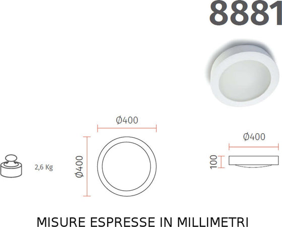 Plafoniera-gesso-Belfiore-9010-SLUB-8881.81-E27-LED-lampada-soffitto-parete