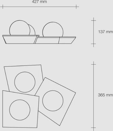 Plafoniera-gesso-Sforzin-illuminazione-CICLADI-T389-GX53-LED-moderno-lampada-soffitto