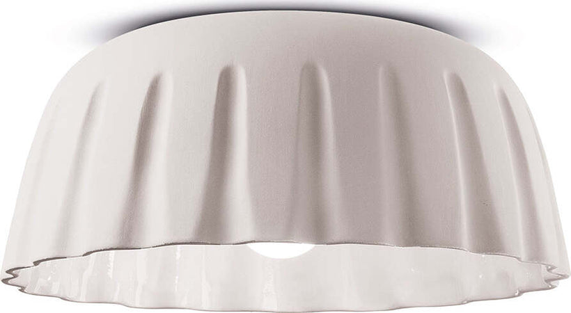 Plafoniera-Grande-Vintage-Decò-Madame-Gres-Ceramica-Bianco-Naturale-1-Luce-E27